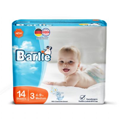 Barlie-Baby Diaper Medi Size (3) 14Pcs 16 Packs